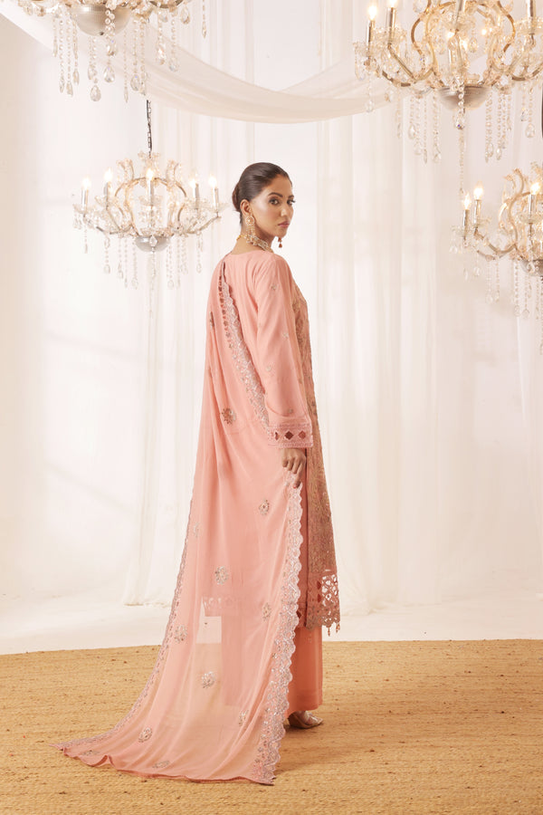 PARKHA Semi-Stitched 3-Piece Luxury Embroidered Chiffon Collection