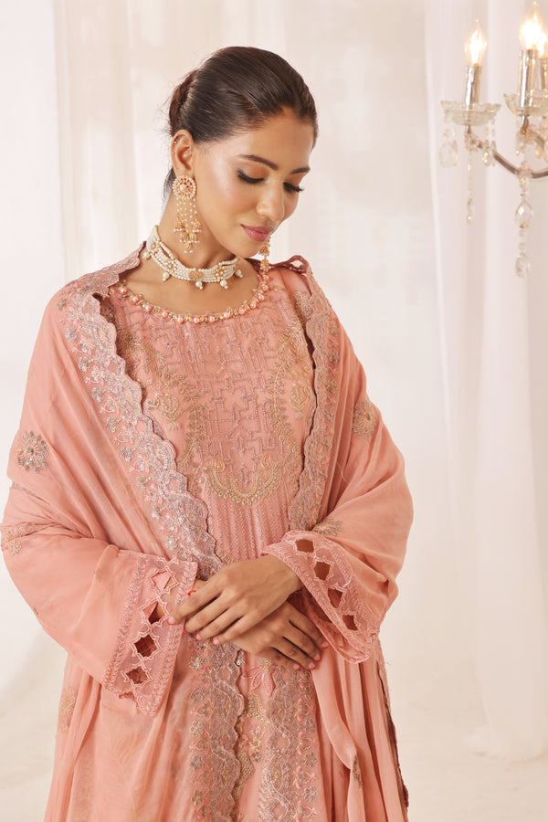 PARKHA Semi-Stitched 3-Piece Luxury Embroidered Chiffon Collection