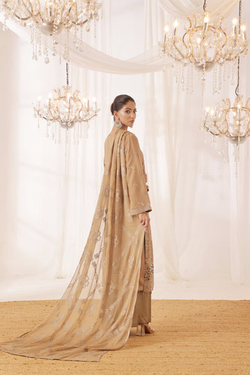 PARKHA Semi-Stitched 3-Piece Luxury Embroidered Chiffon Collection