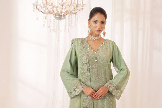 PARKHA Semi-Stitched 3-Piece Luxury Embroidered Chiffon Collection
