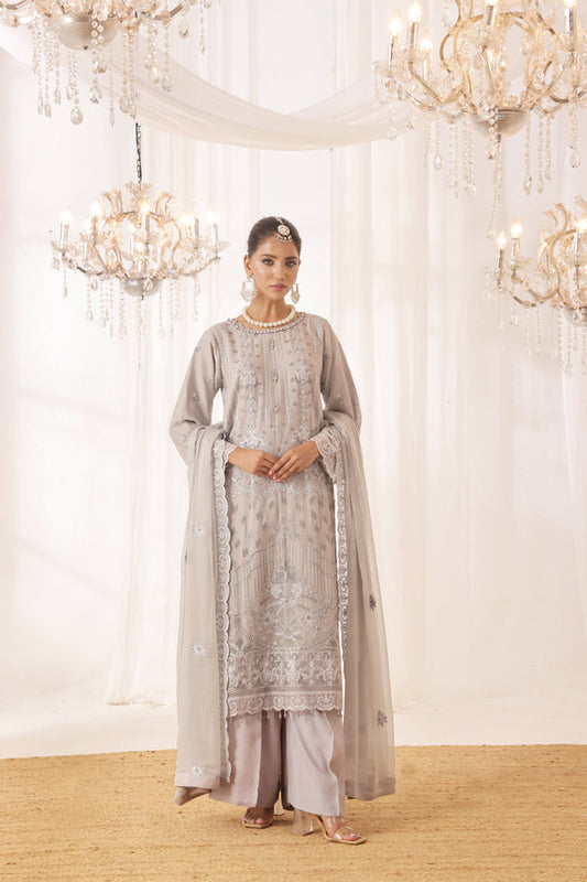 PARKHA Semi-Stitched 3-Piece Luxury Embroidered Chiffon Collection